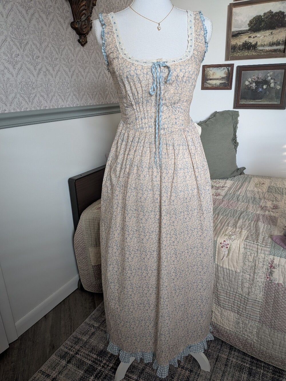 Christy Dawn Eliana Dress Bleu Phlox Regenerative Cotton Maxi